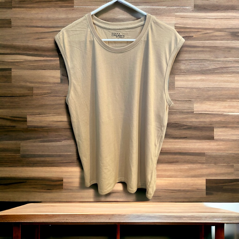 Galaxy Tan Sleeveless T Shirt